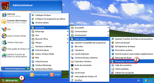 La restauration système sous Windows XP